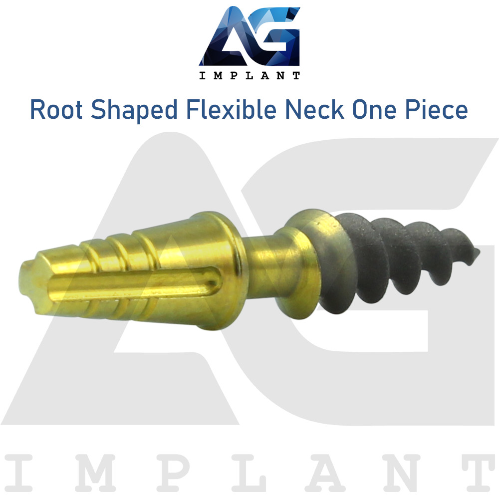 5 Root Shaped Flexible Neck One Piece Fixture System Titanium RBM surface
