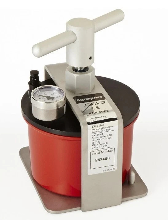 Lang Dental Aquapres High Capacity Hydraulic Pressure Curing Unit #4905A