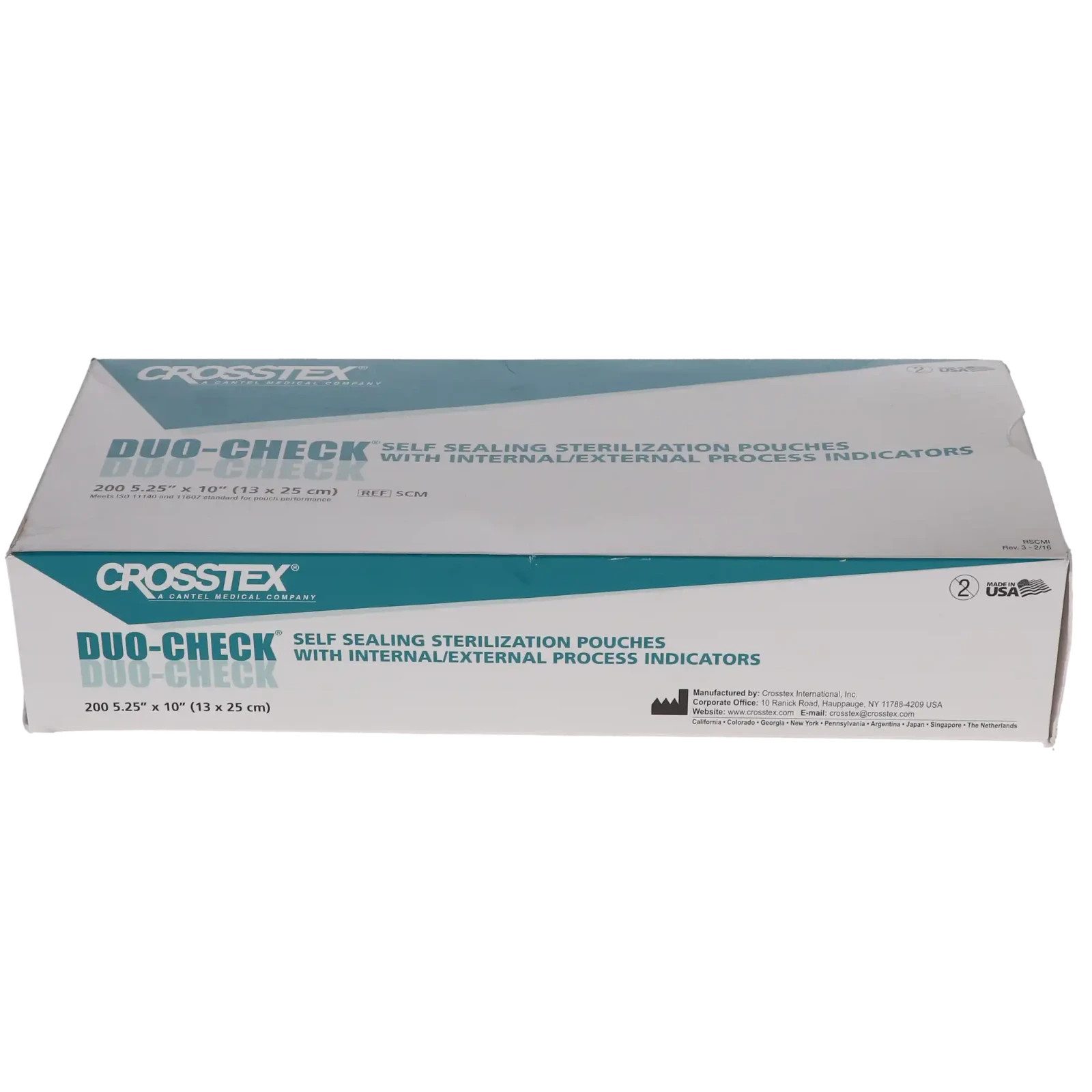 Crosstex SCM Duo-Check Self Sealing Sterilization Pouches 5.25″ x 10″ 200/Bx