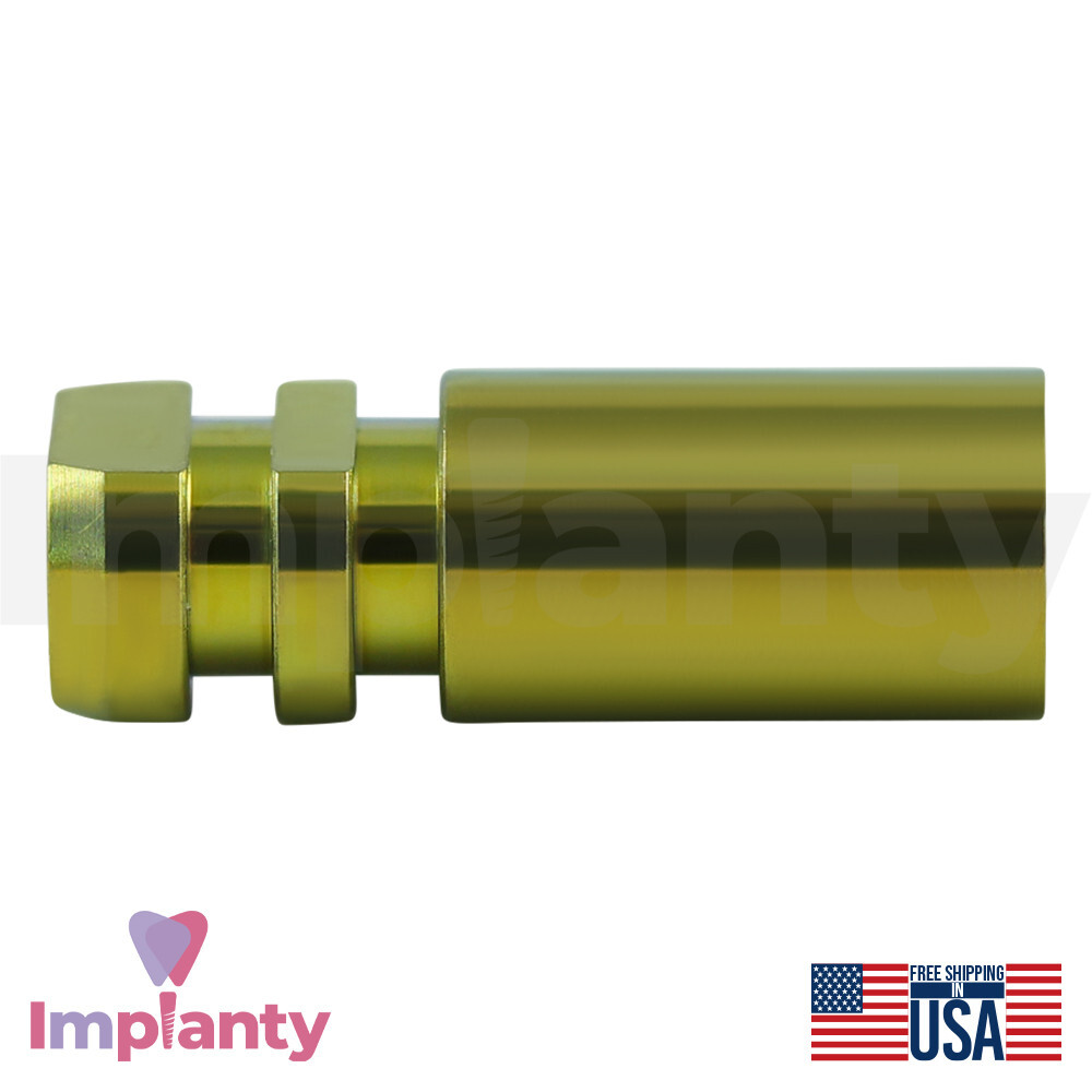 5x Dental Titanium Fixture Analog Yellow 4.3mm Compatible Nobel Replace Select