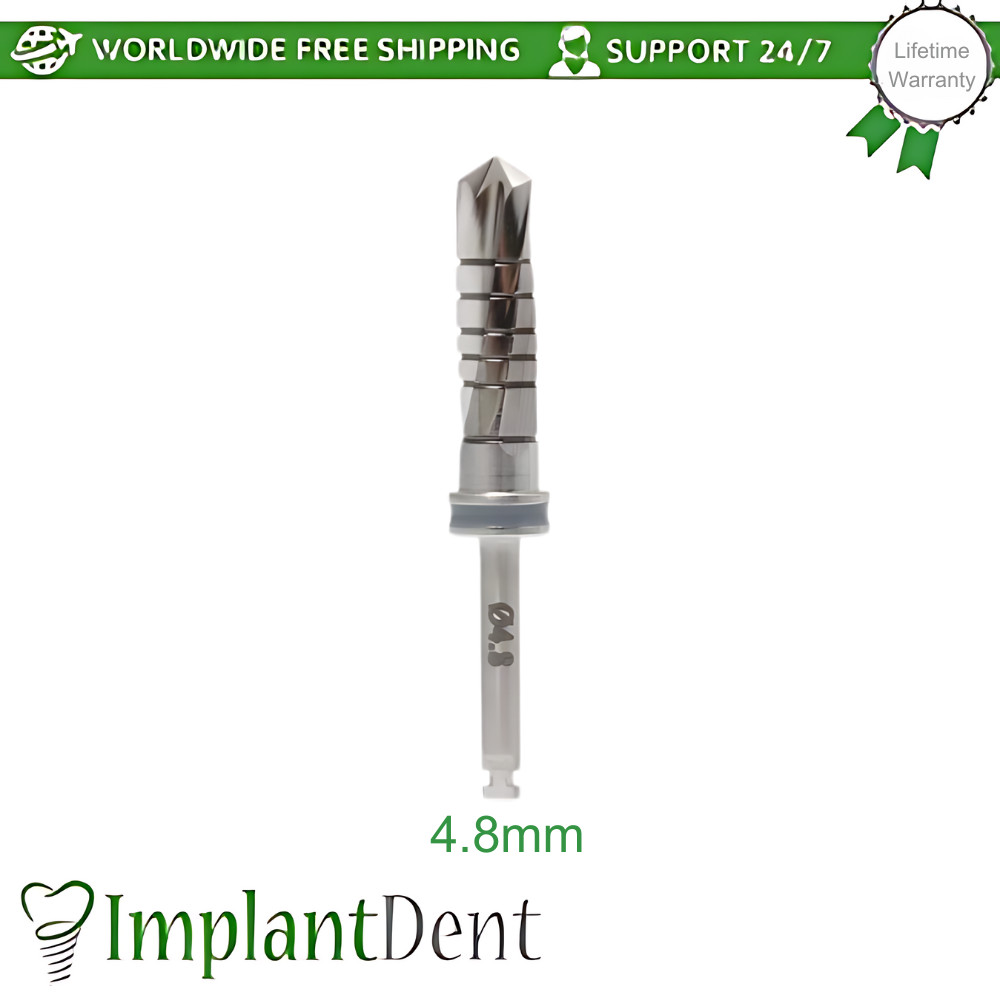 1x Dental Straight Drills 16mm External Irrigated Stainless Steel Dentistry Tool