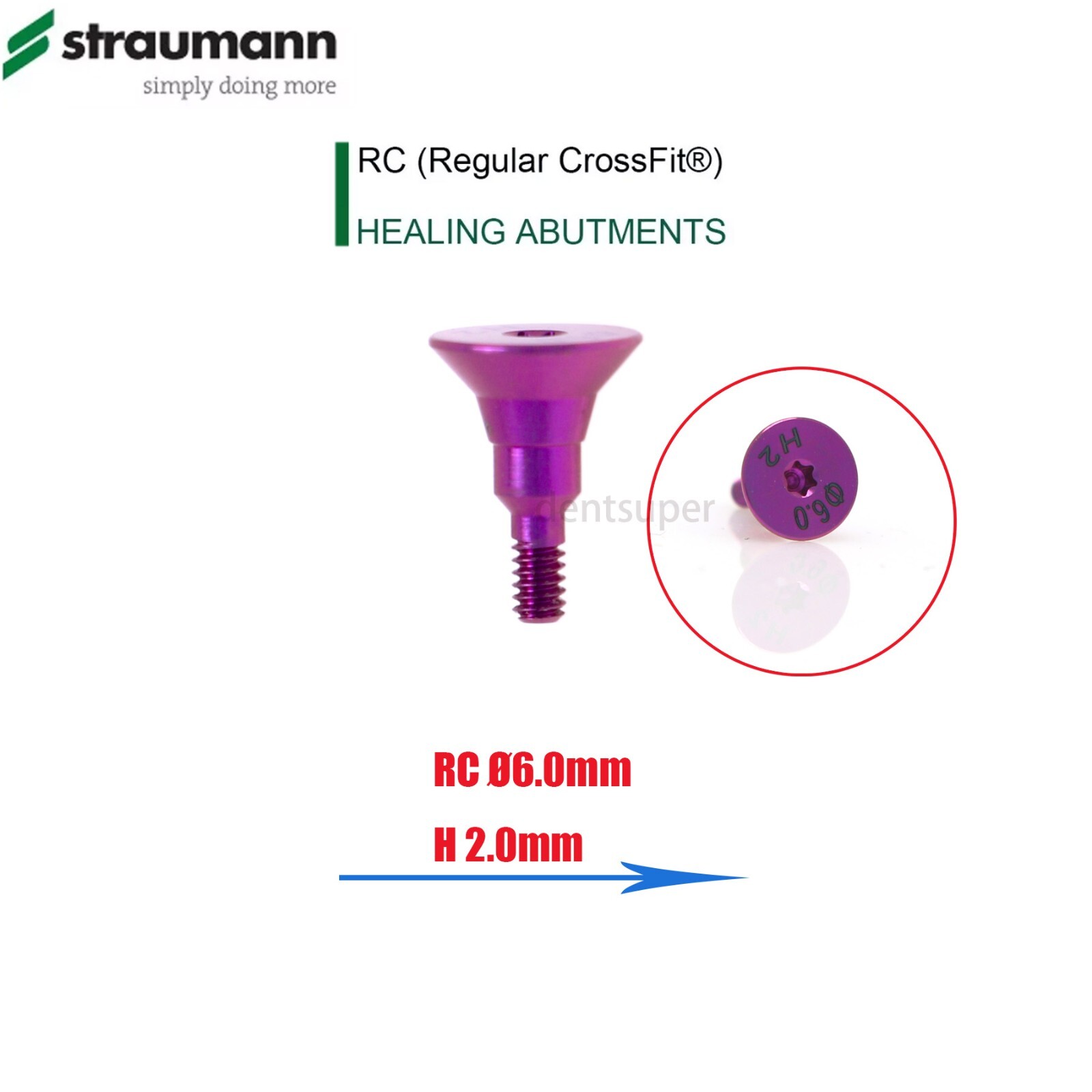 USA Stock! Straumann Healing Abutments & Caps NC/RC Cover Screws Ø3.6-6.5mm BLT