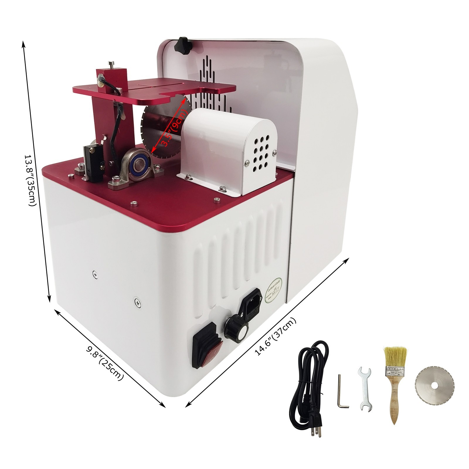 Lab Electric Gypsum Saw Gypsum Cutting Machine with Dust Removal 110V 550W