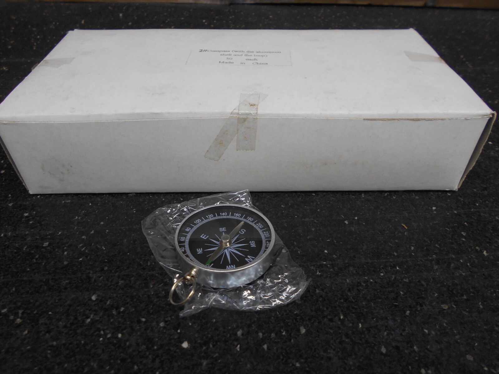 SMALL 40mm ALUMINUM COMPASSES 1398 25 GLASS PLATE BOX OF 50