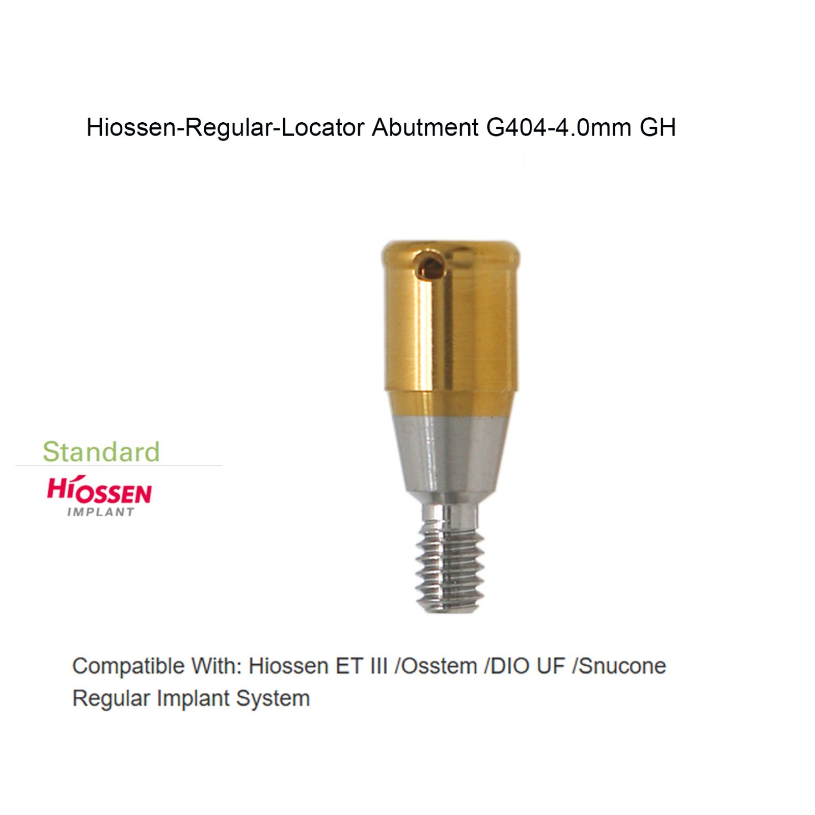 Hiossen Overdenture Locator Abutment Male Cap Inserts fits Oss Regular Implants