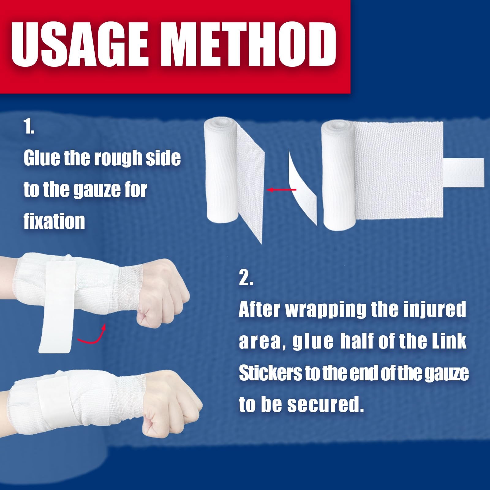 KIWAEZS 24 Pack Gauze Rolls Bandages 4 ” x 4.1 yd Premium Quality of 24