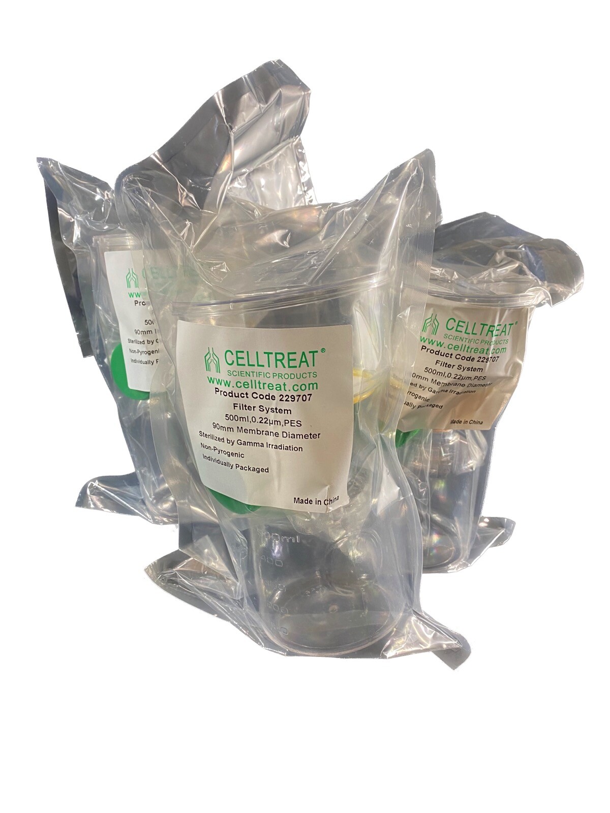 CELLTREAT 500mL Filter System PES Filter Material 0.22μm 90mm Sterile 229707 (3)