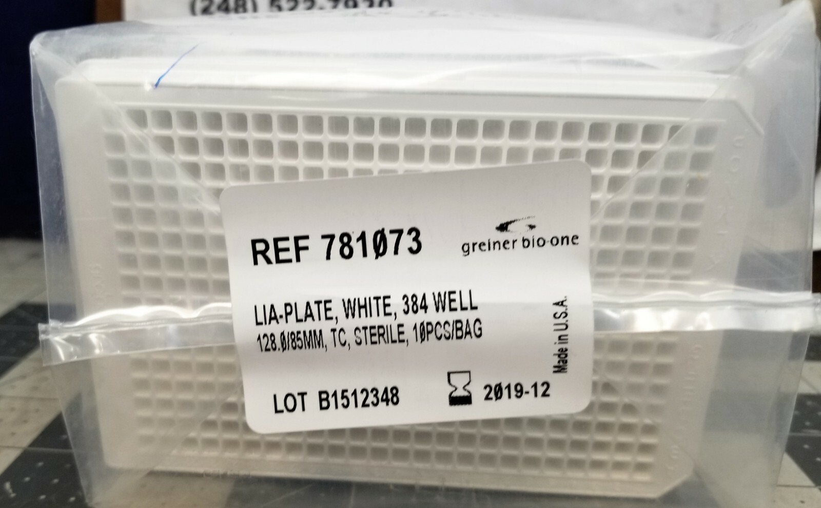 10-Pack) 15~ 110μL 384 Well Polystyrene Cell Culture Microplates Greiner [A2B1]