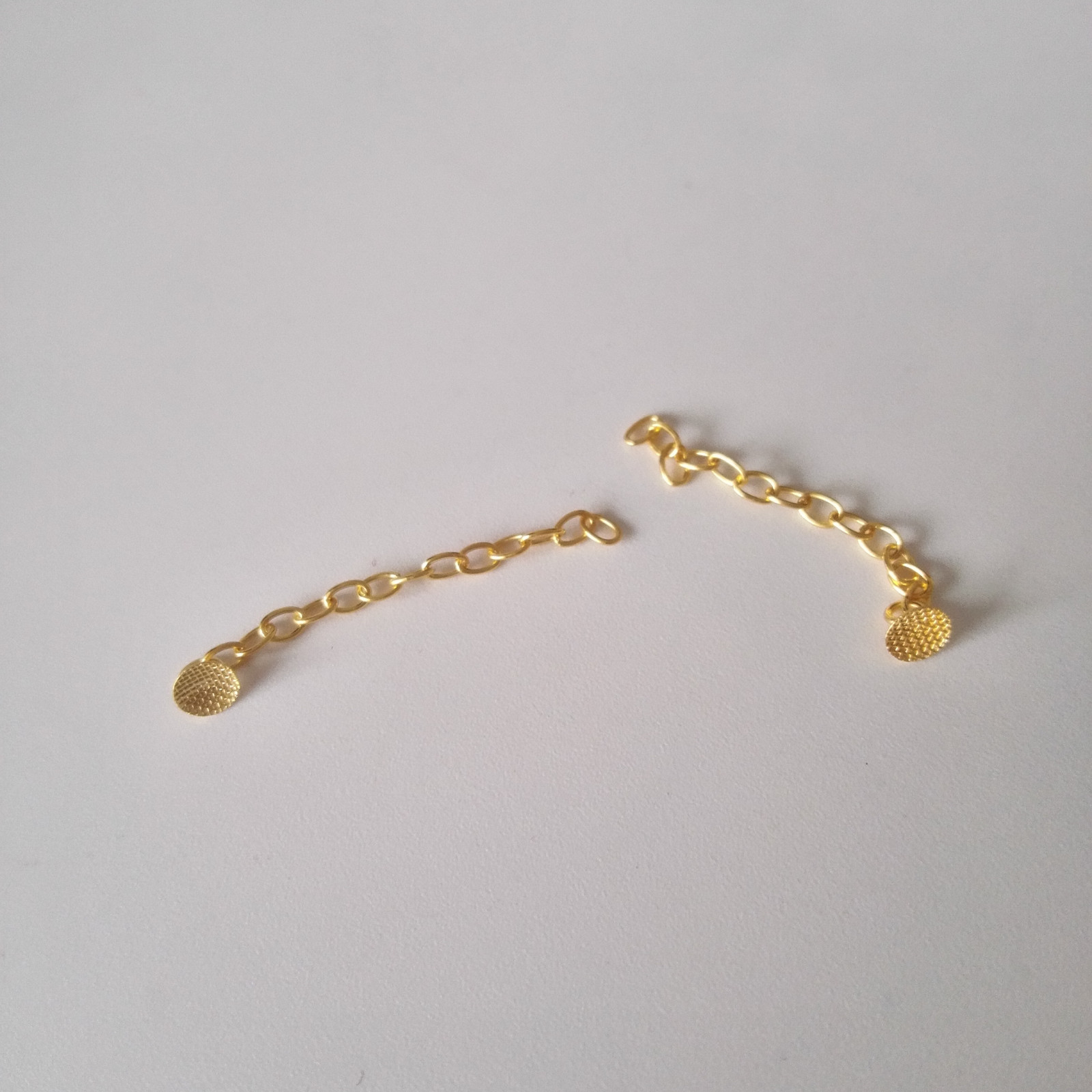 1 Pack Dental Orthodontic Button Chain Gold Round 2Pcs/pack