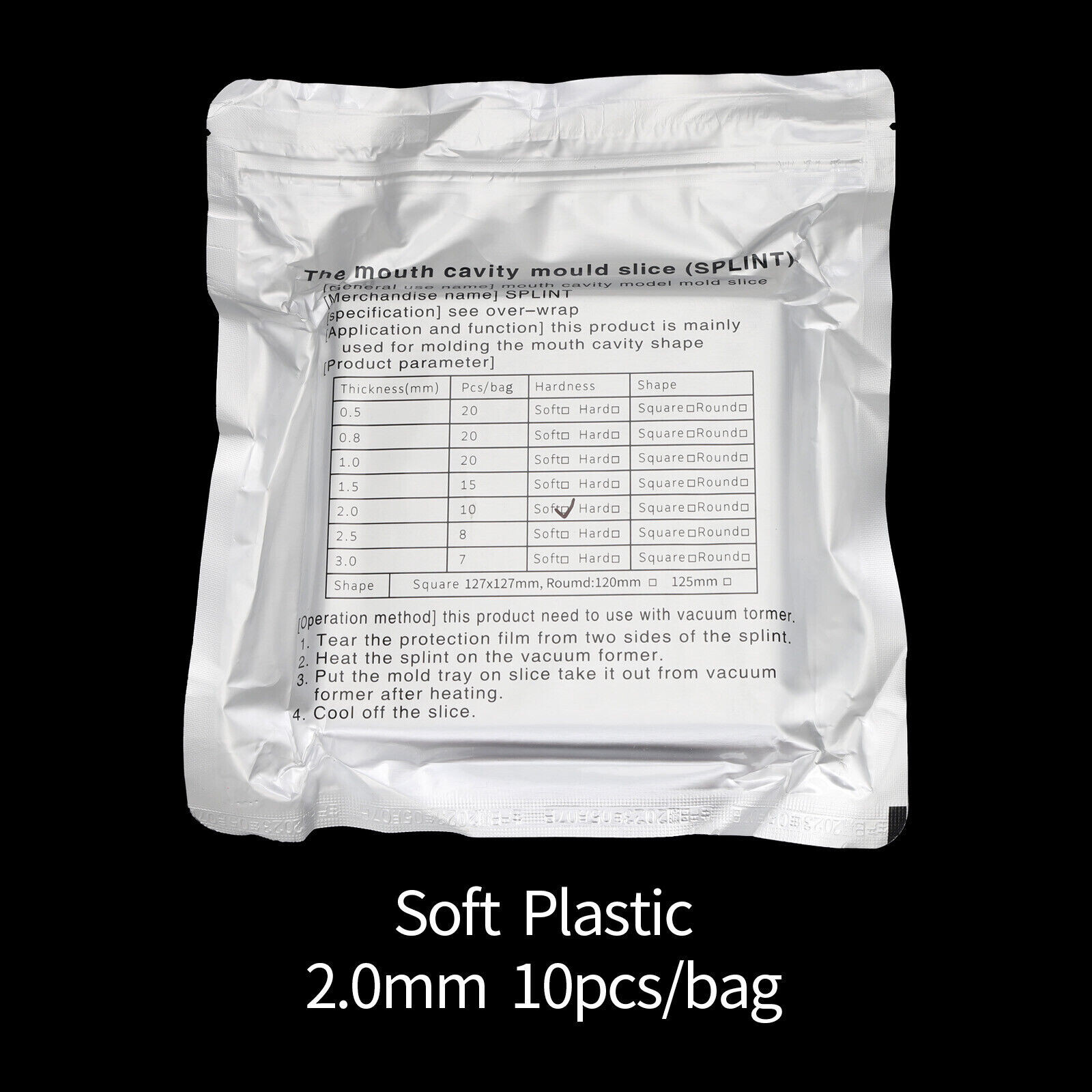 Dental Splint Sheet Hard Soft Orthodontic Retainer Sheet Vacuum Forming Material