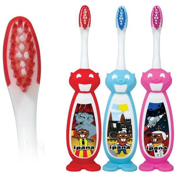 ipana Bucky Beaver Soft Toothbrush, Assorted Colors, 50/Box