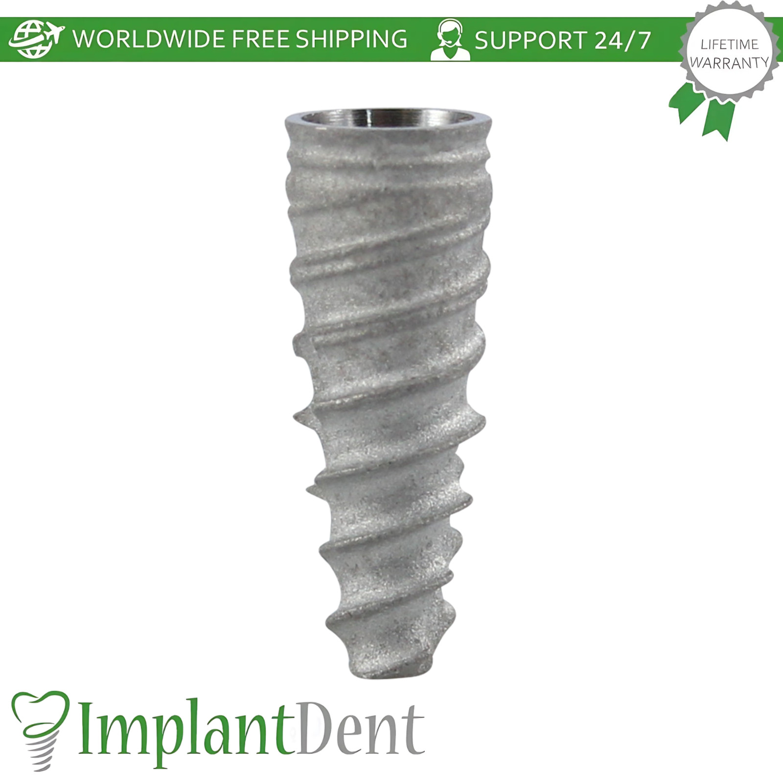 CNP Conical Hex 2.25mm Dental Fixture and Straight Prosthetic NP Ø3.5mm