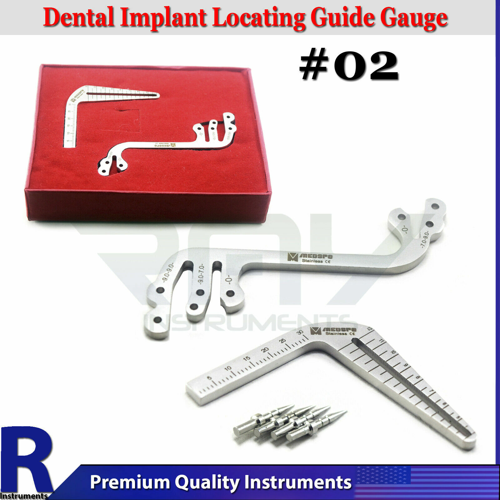 Dental Implant Surgical Drill Guide Locator SS&SL Depth Pin Gauge Bur Drills