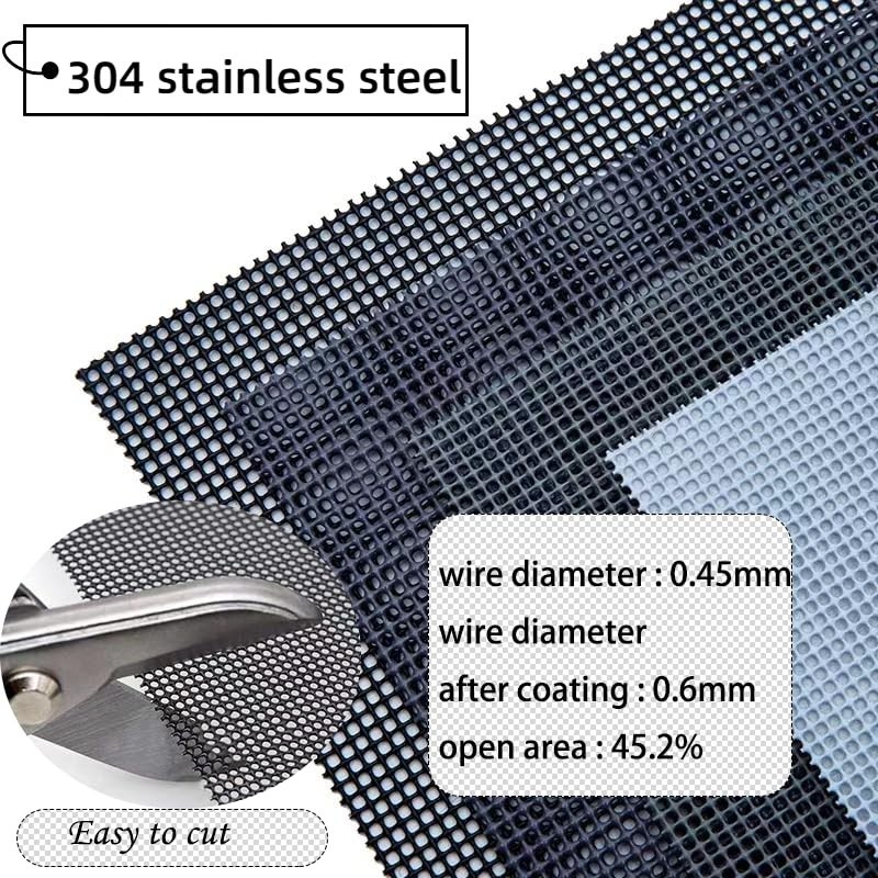Rust-Resistant 304 Mesh Screen for Vents & Cabins – Easy Cut & Customize, 2 Pack