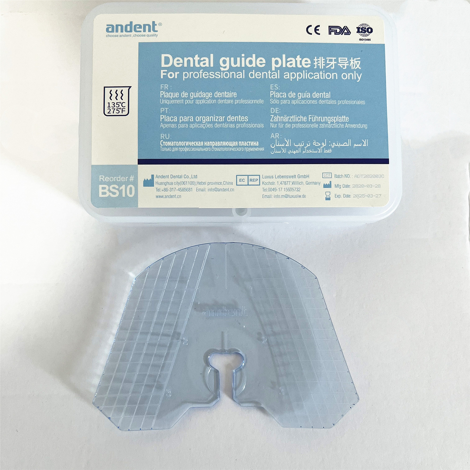 1-10Kit Dental Guide Template Plate For Complete Denture False Teeth Articulator
