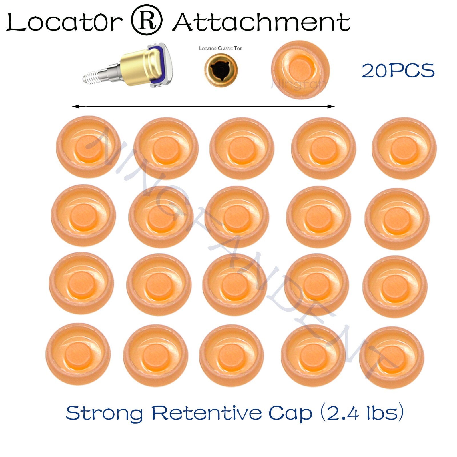 Locator Abutments Nobel Active RP 4.3mm (D) Height (1-5.0 mm) Implant Male Caps
