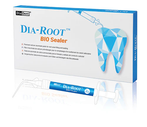 DiaDent Dia-Root pre-mixed Bio Sealer 2g syringe, 20 tips, & 1 silicone cap