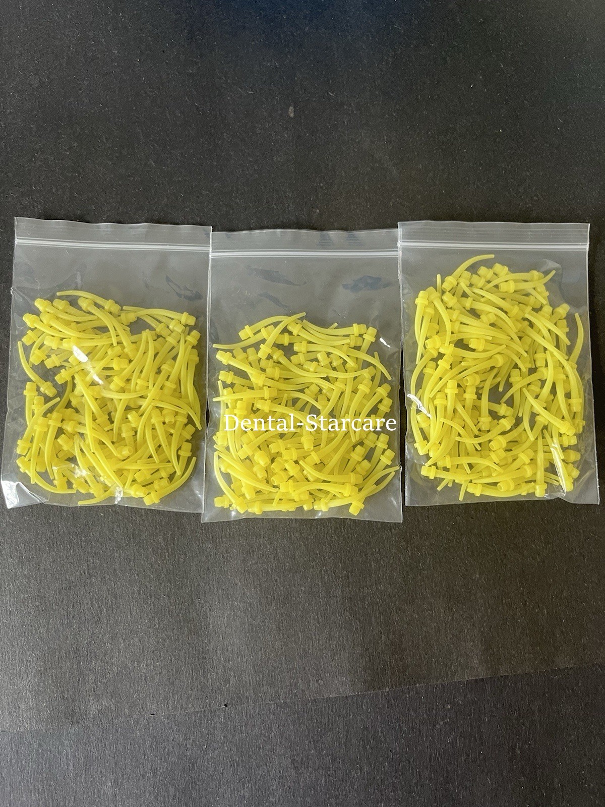 100Pcs Dental Yellow Intra Oral Tips for Dental Impression Mixing tips Material
