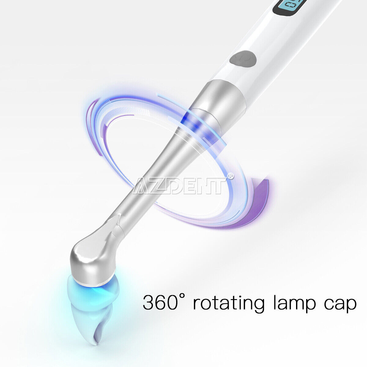 AZDENT Dental Wireless LED Curing Light 1 Second Cure Lamp Metal Head