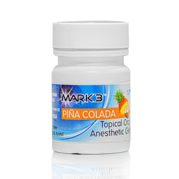 Mark3 Pina Colada Topical Anesthetic Gel 20% Benzocaine 1oz Jar, 100-1604