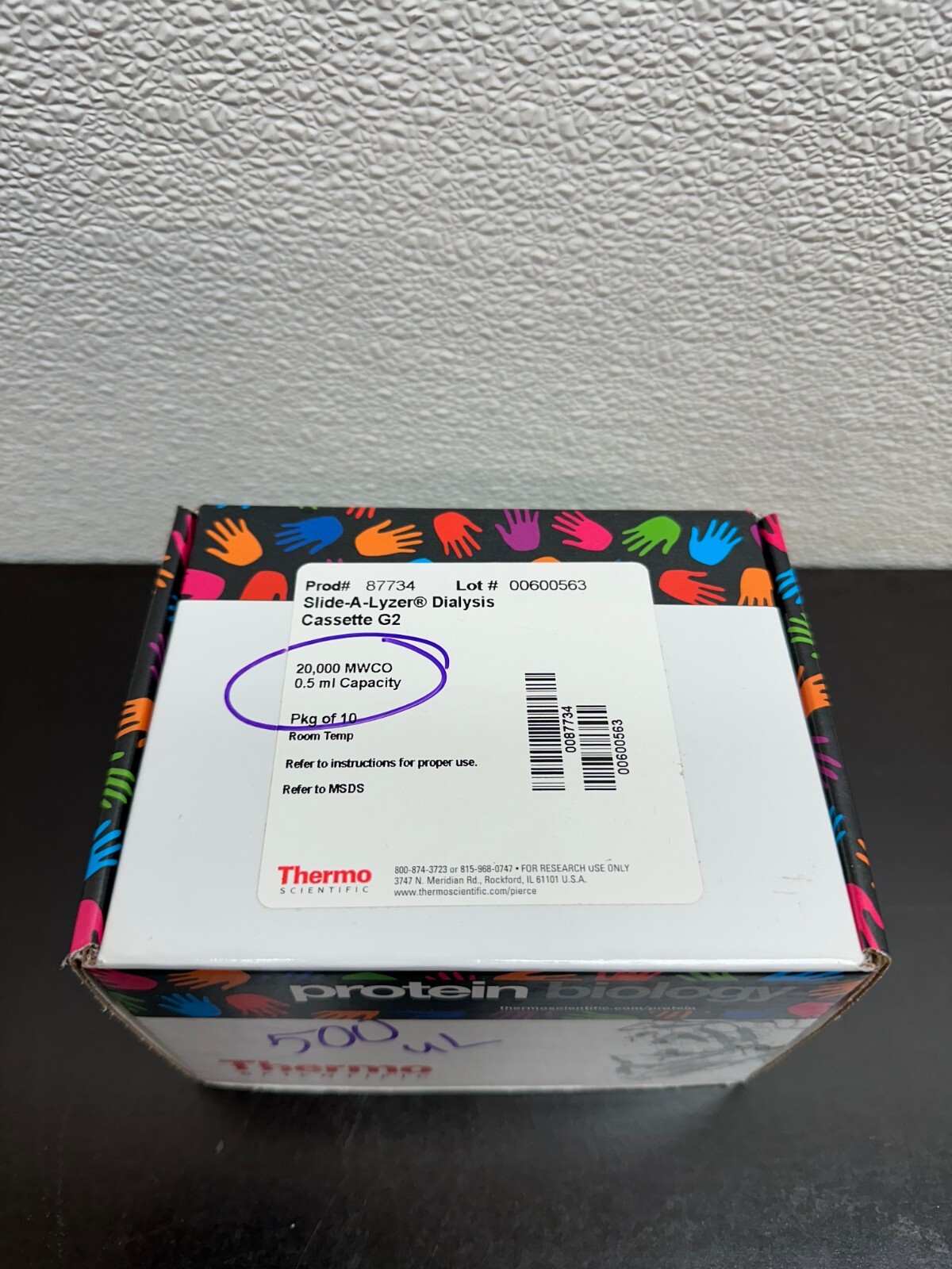 Thermo Scientific PN 87734 Slide A Lyzer Dialysis Cassette G2 05ml 20K