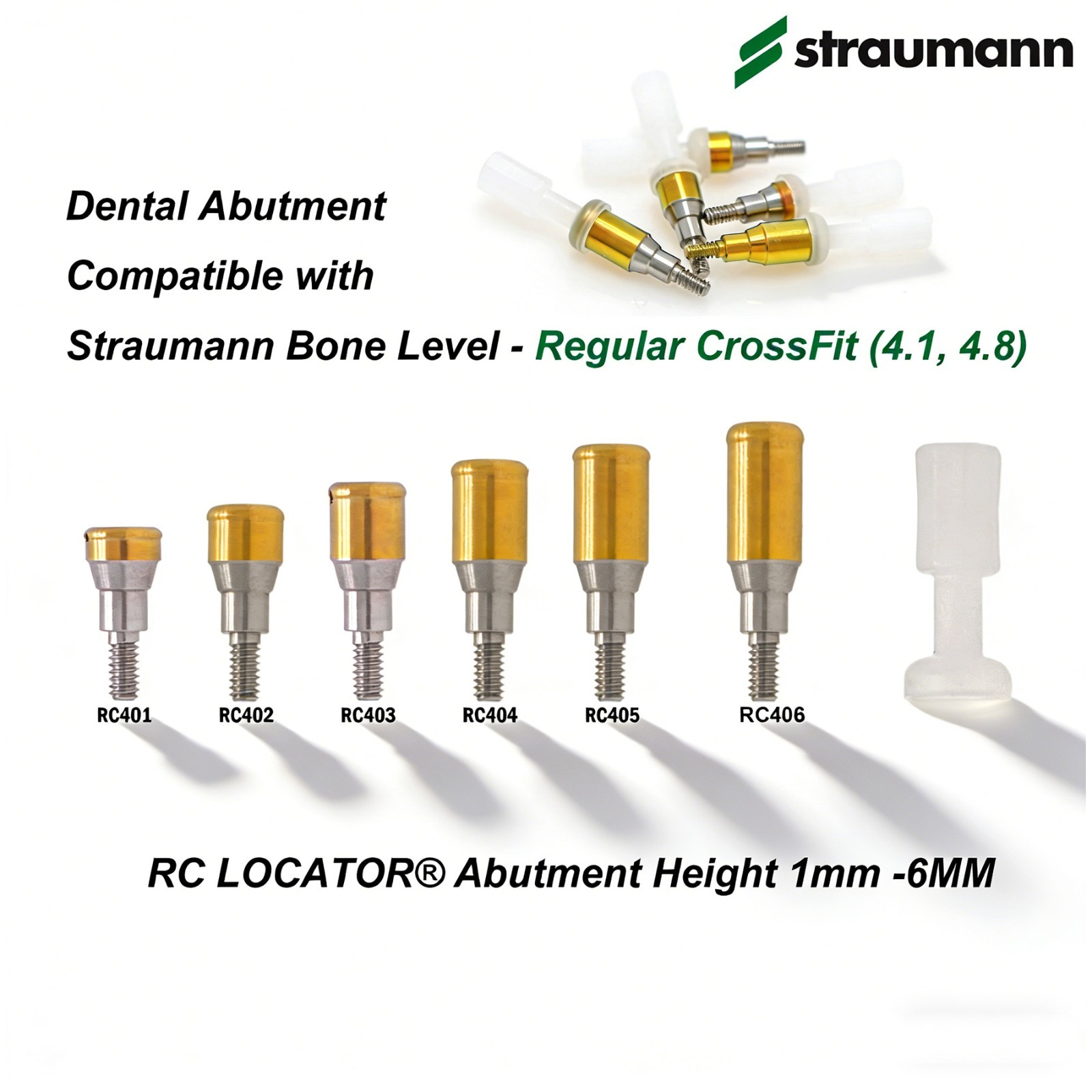 Dental Ti Locator Fits Straumann Bone Level NC/RC Internal Hexagonal Connection