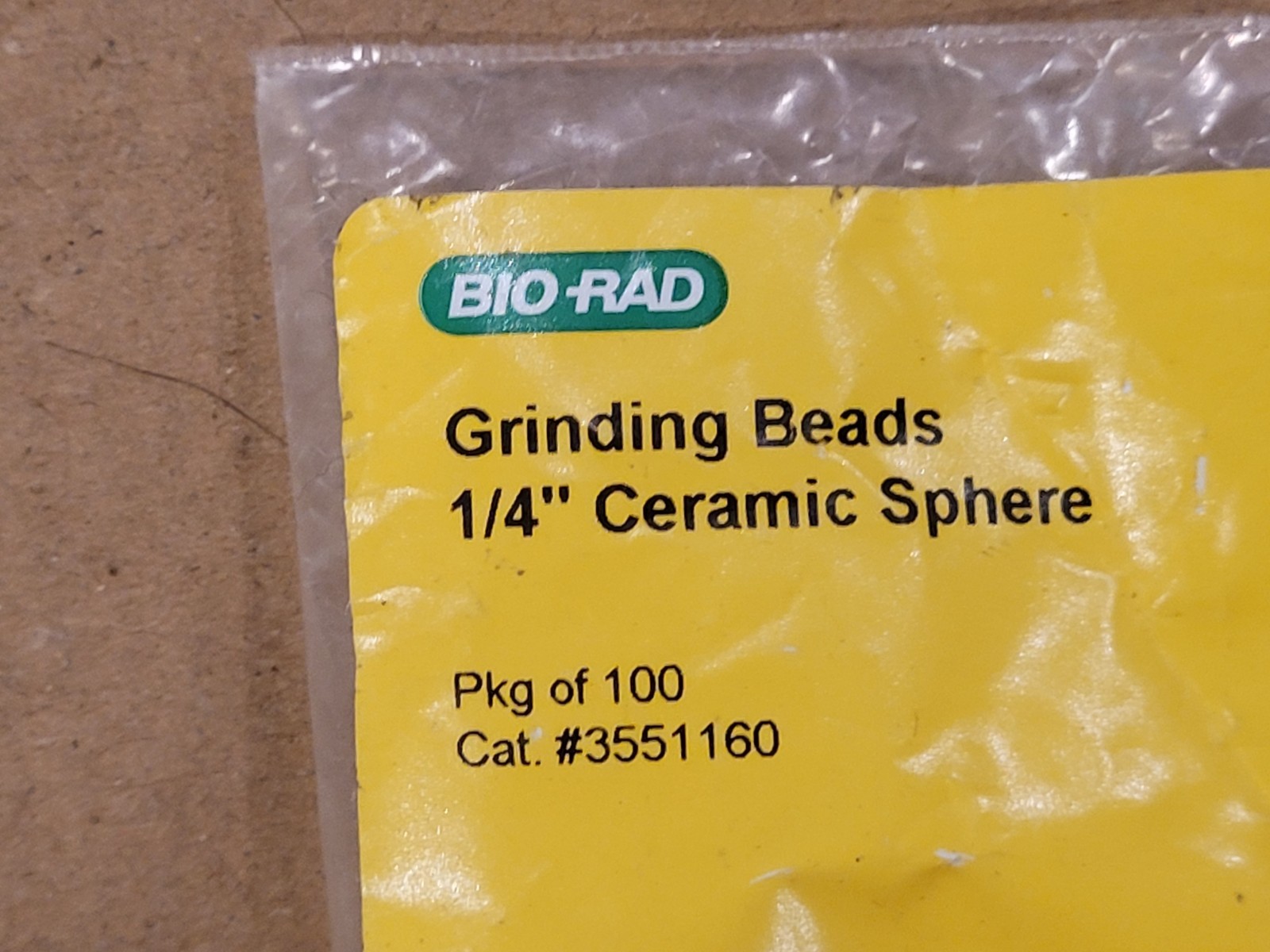 Bio-Rad Grinding Beads, 1/4″ sphere, 100 pack #3551 160 Expires 6/30/2034