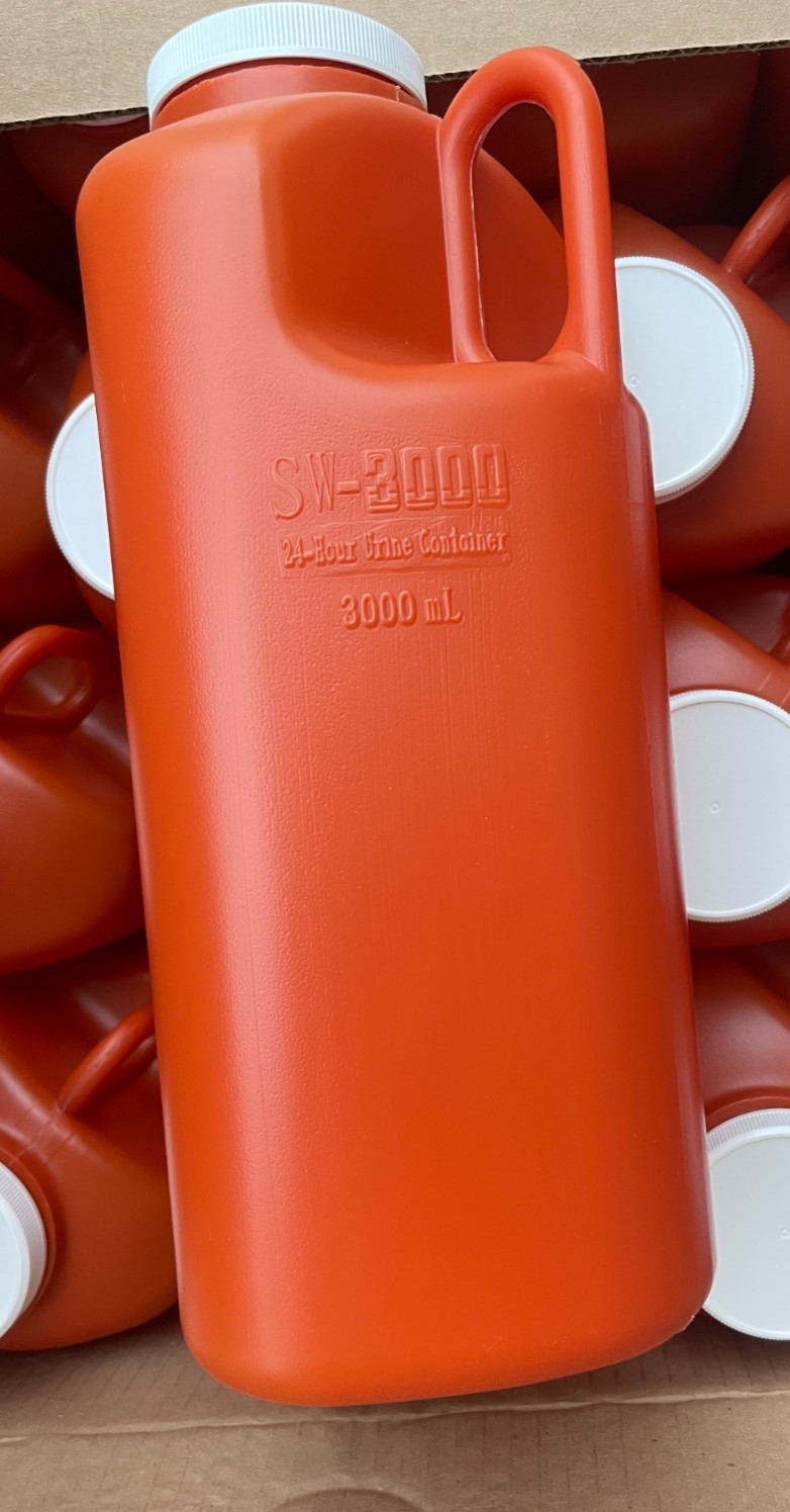 40 Large Urine Collection Container with Spill Proof Screw Lid SW-3000 (3000ml)