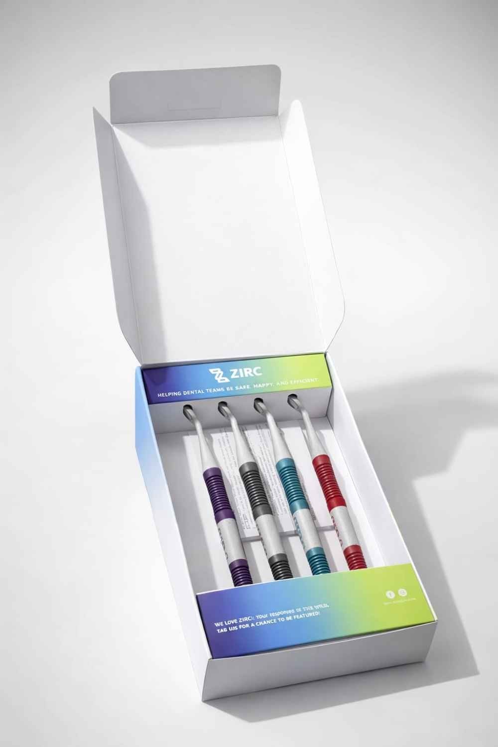 ZIRC Crystal HD # Thin Grip Assorted Mouth Mirror Jewel (4pk) USA Made New