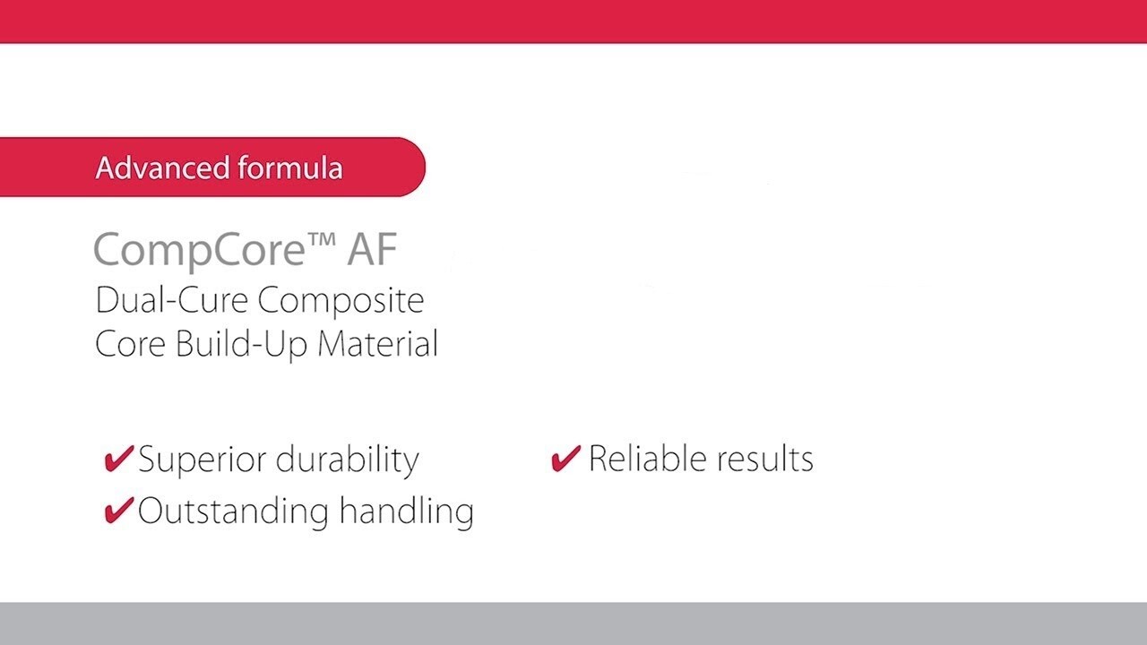 Premier CompCore AF Dual-Cure Core Build-up Material 50gm Refill White + Mix.Tip