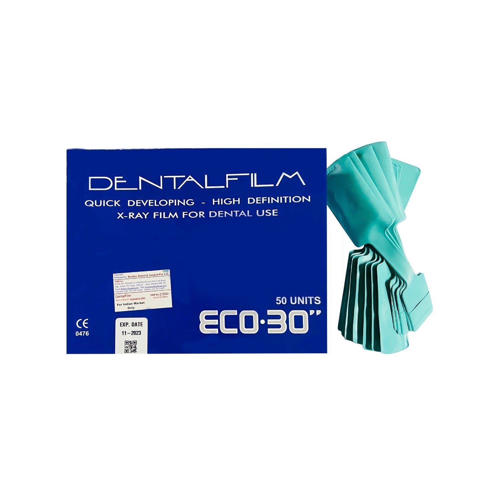 Dental Film Eco-30 Self Developing X-ray Film with a Monobath Solution 50pcs.