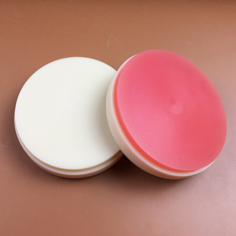 5 Pieces 98mm Double Color Pink+A2 PMMA Blocks for Dental Lab Denture Prosthesis