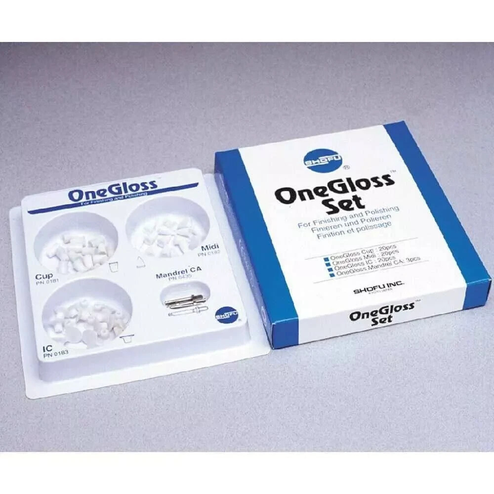 SHOFU Dental OneGlass Set Ca For Finishing & Polishing 63 Pcs Kit -MADE IN JAPAN