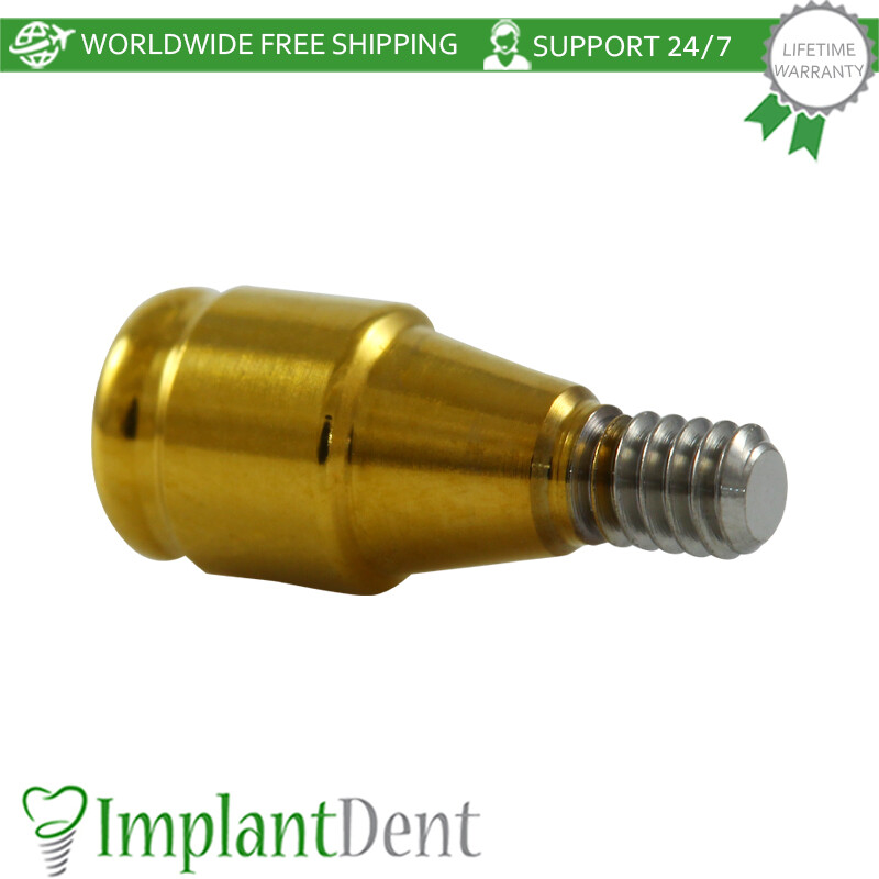 2x Straight Lokator Attachment RP Titanium Dental Prosthetics Conical Hex 2.65mm