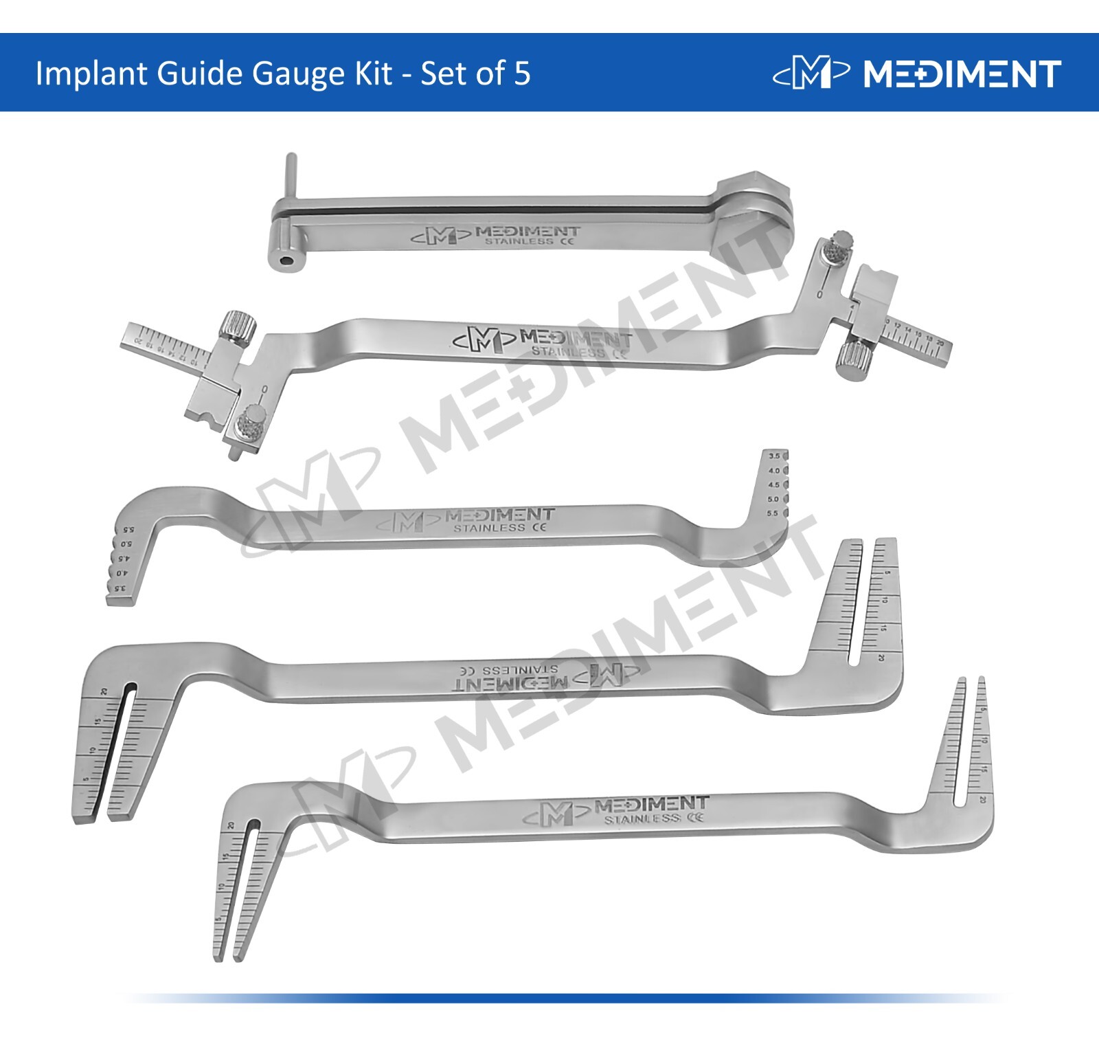 Dental Power Implant Guide Kit 5 PCs Set Extension Easy Alignment Complete Kit