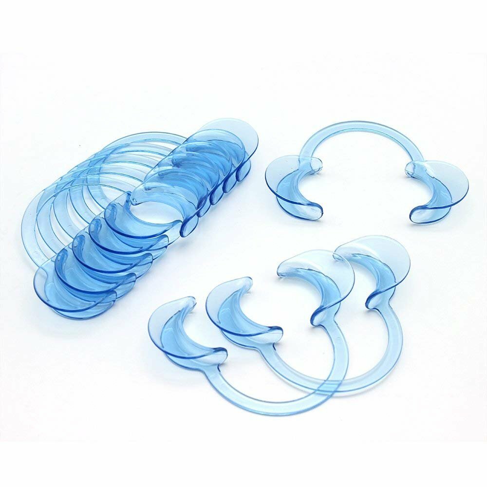 EZGO 20Pcs M Size C-Shape Mouth Opener Dental Cheek Retractor Fun Game Watch