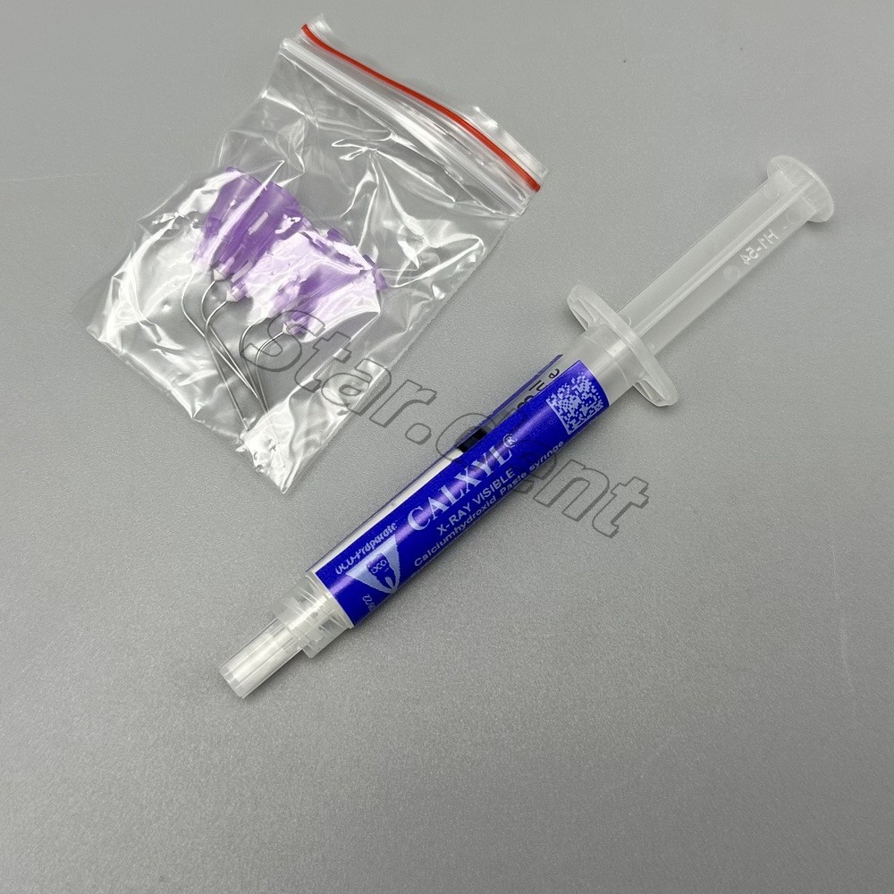 3g/Syringe x-ray visible Dental Calcium Hydroxide Paste 5pcs Single Use Cannulas