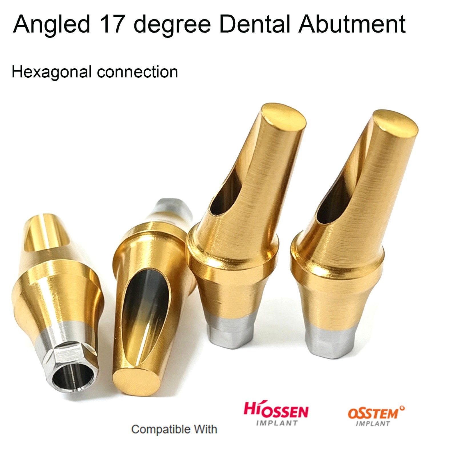 US Dental 17° Angled Anatomic Cemented Abutment for Hiossen ET OSS Regular Mini