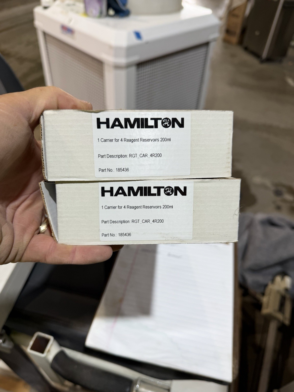 HAMILTON 185436 PART Reagent Reservoir Carrier 200mL RGT-CAR-4R200