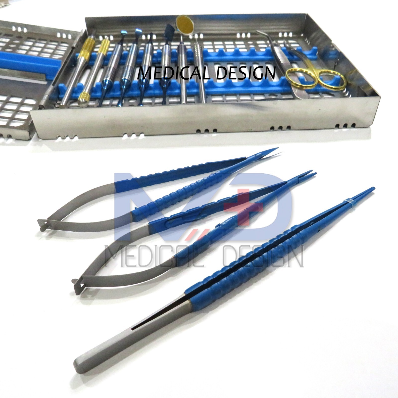 Dental Implant Micro Oral Surgery Kit Periodontal Sterilize Cassette 15 Pcs 304