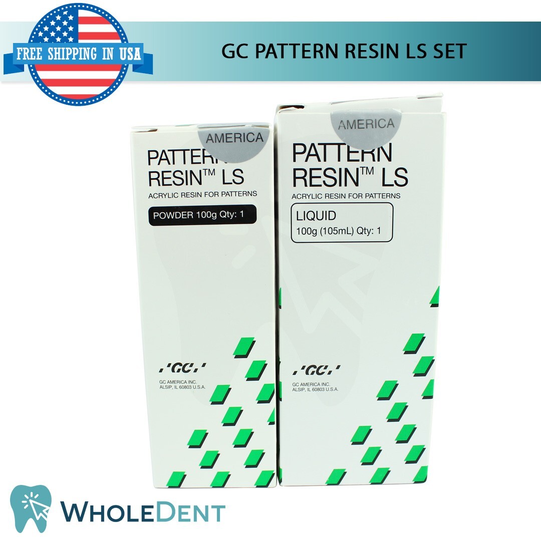 GC Dental Pattern Resin LS Set 100g Powder and 105ml Liquid Acrylic Lab Model