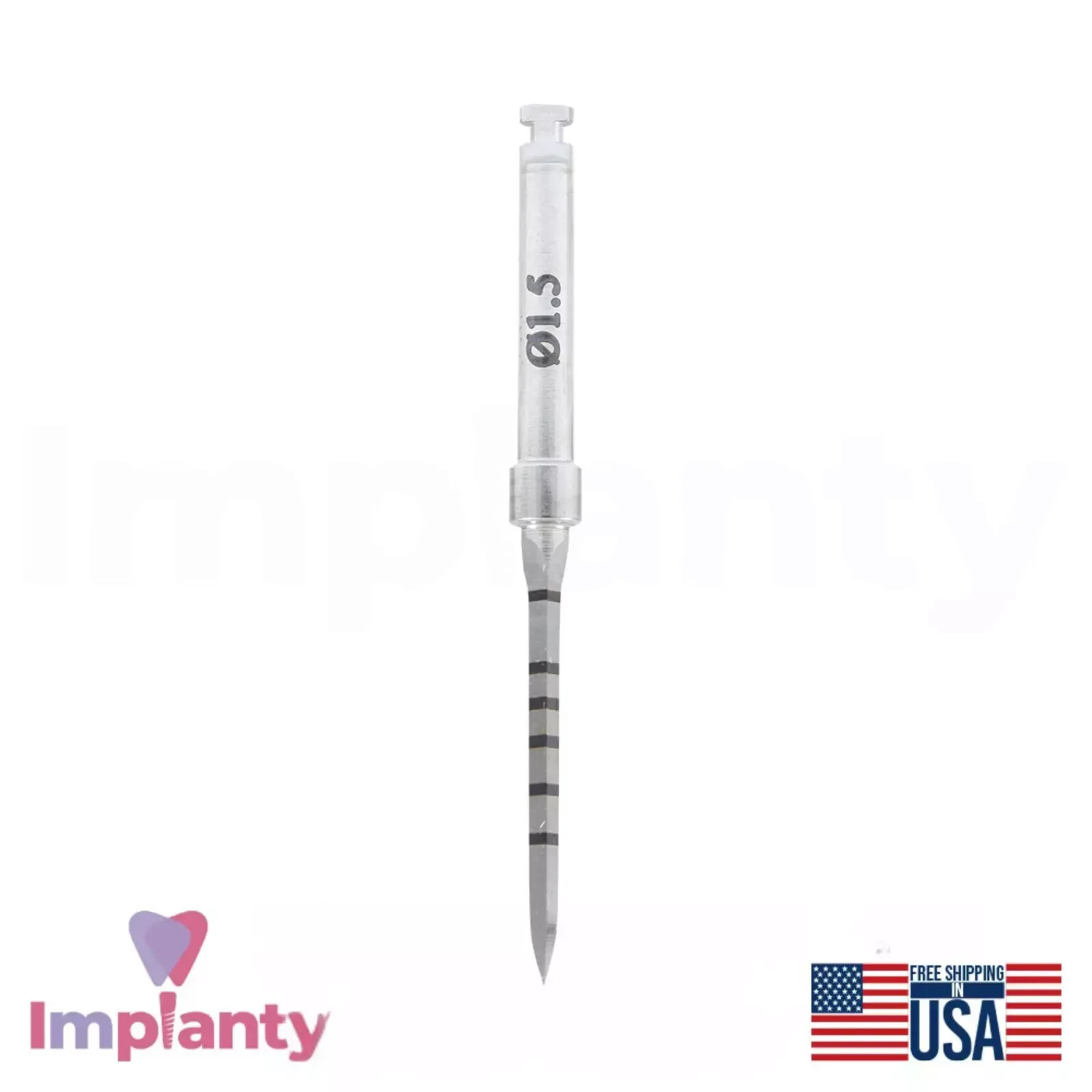 2x Dental Marking Lance Pilot Drill Ø1.2mm+Ø1.5mm Stainless Steel Dentistry