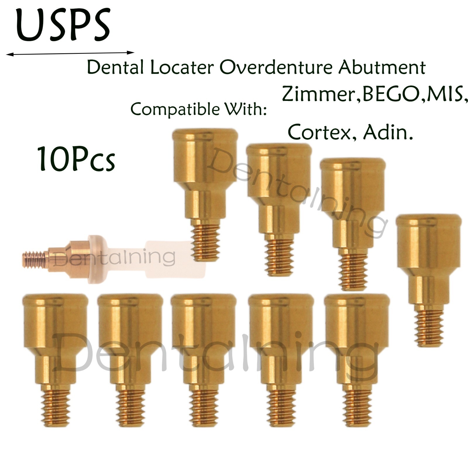 US Implant Overdenture Locator Abutment For Zimmer BEGO MIS Cortex Adin 2.0mm GH