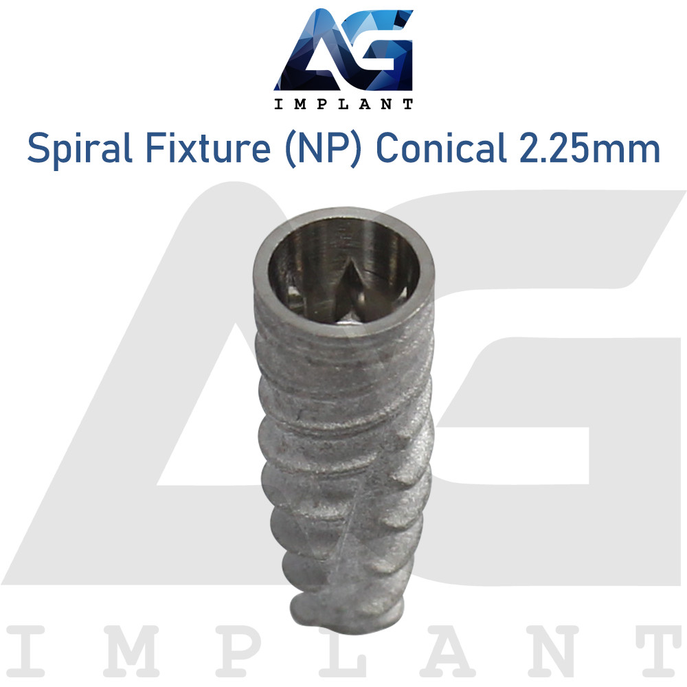 Spiral Fixture Narrow Platform (NP) Conical Connection Hex 2.25mm Dental SLA