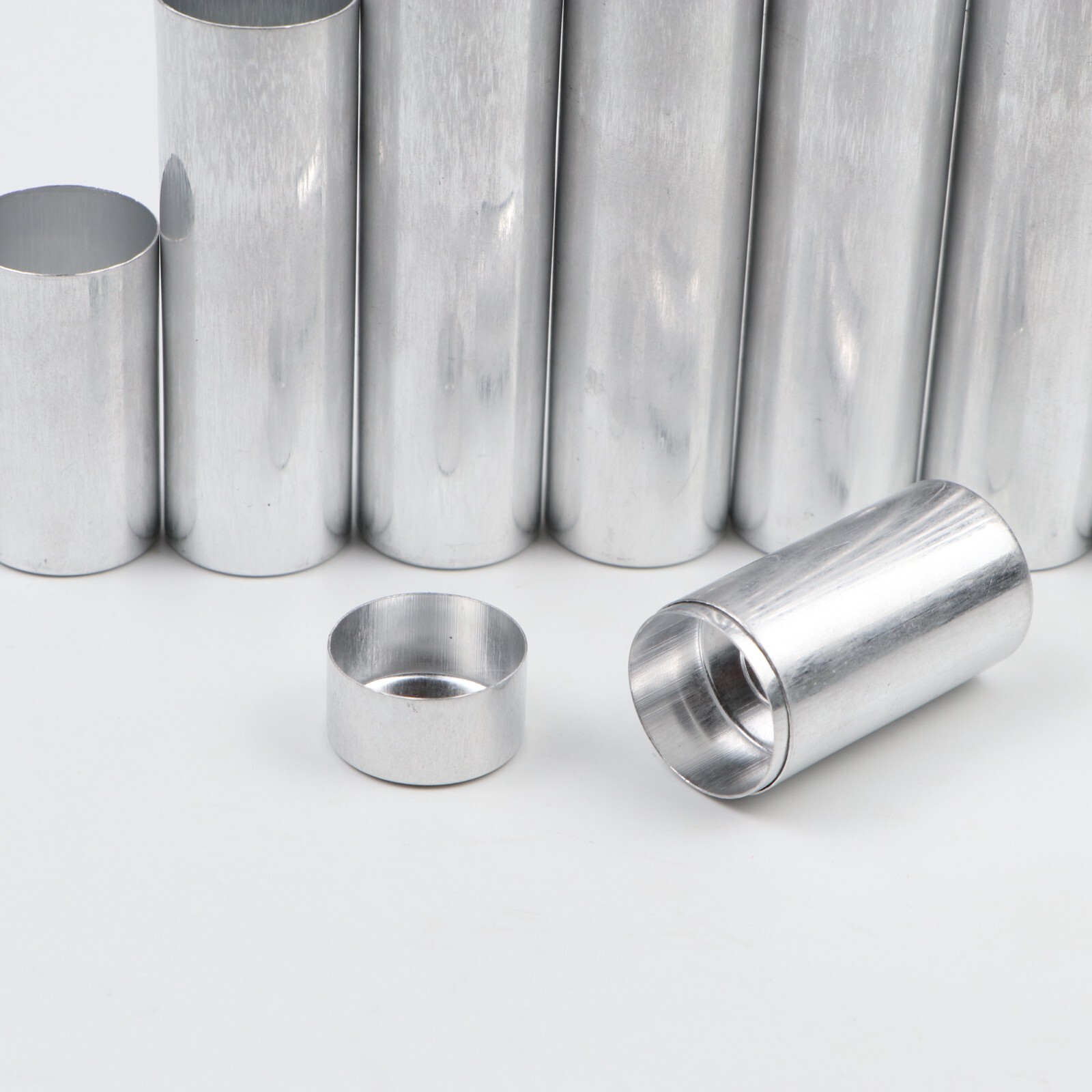 100pcs Dental Lab Empty Aluminium Cartridge for Flexible Partial Material OD25mm