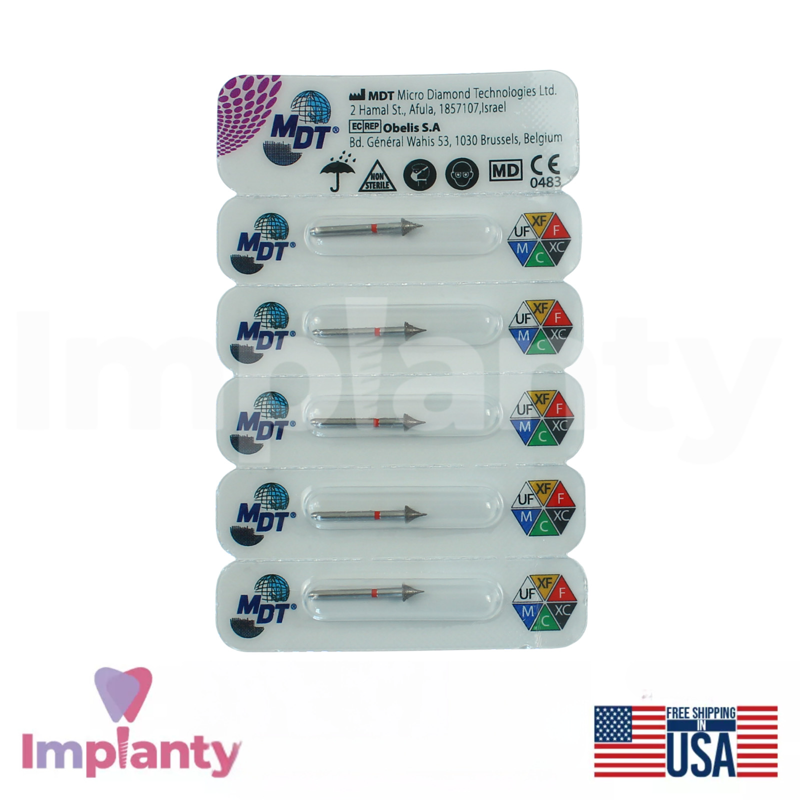 MDT Dental Occlusal Trimming FG Diamond Burs 466 Contouring Refining Surfaces