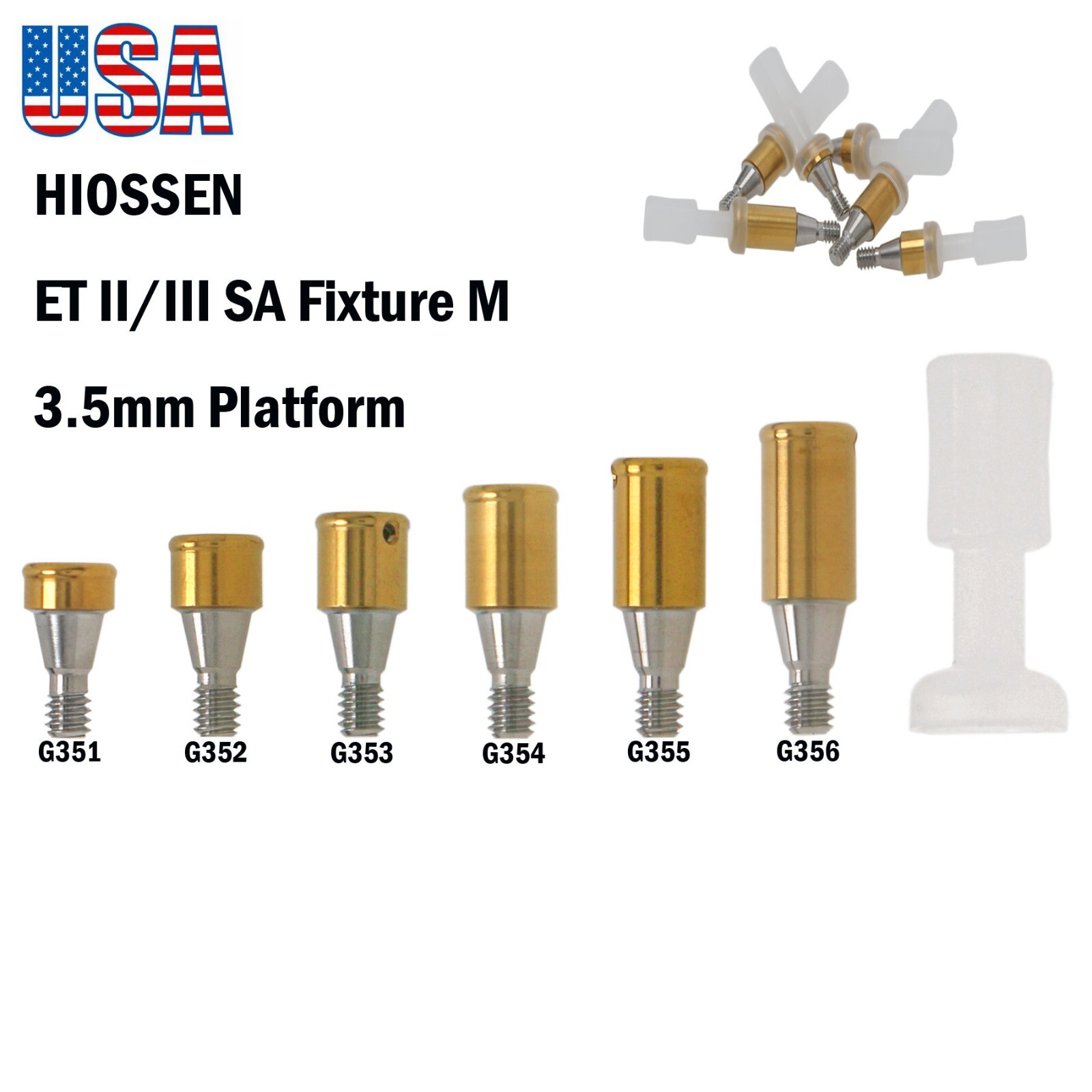 US Fits Osstem HIOSSEN ET Locator Overdenture Abutment Locator Male Cap Tool M/R