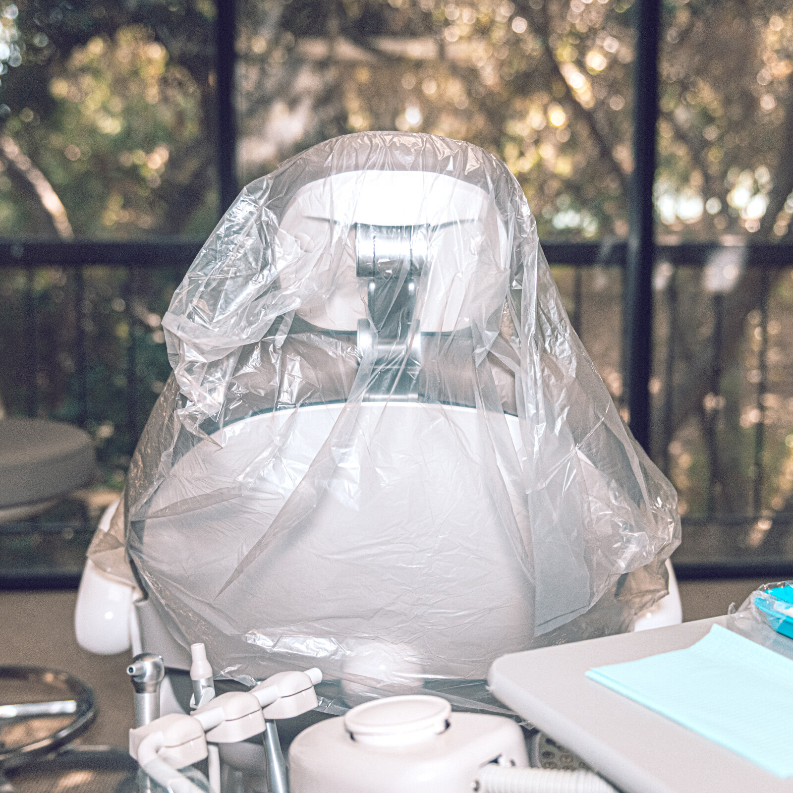 Dental Half Chair Cover Plastic Clear Protector Sleeve Large 32″x 32″ Box of 200