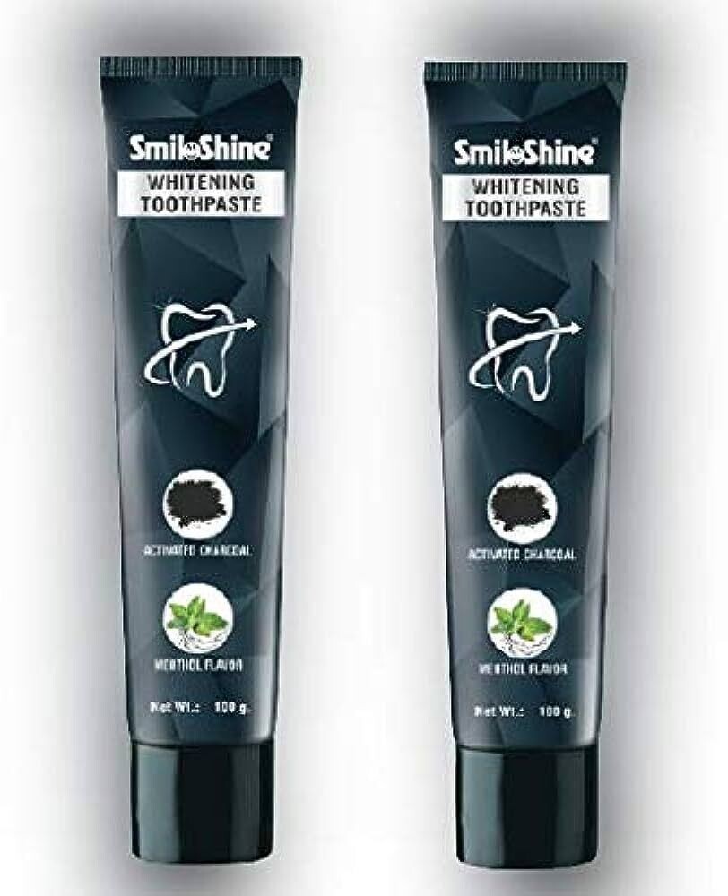 SmiloShine Dental Teeth Whitening Toothpaste with Activated Charcoal (Free Ship)