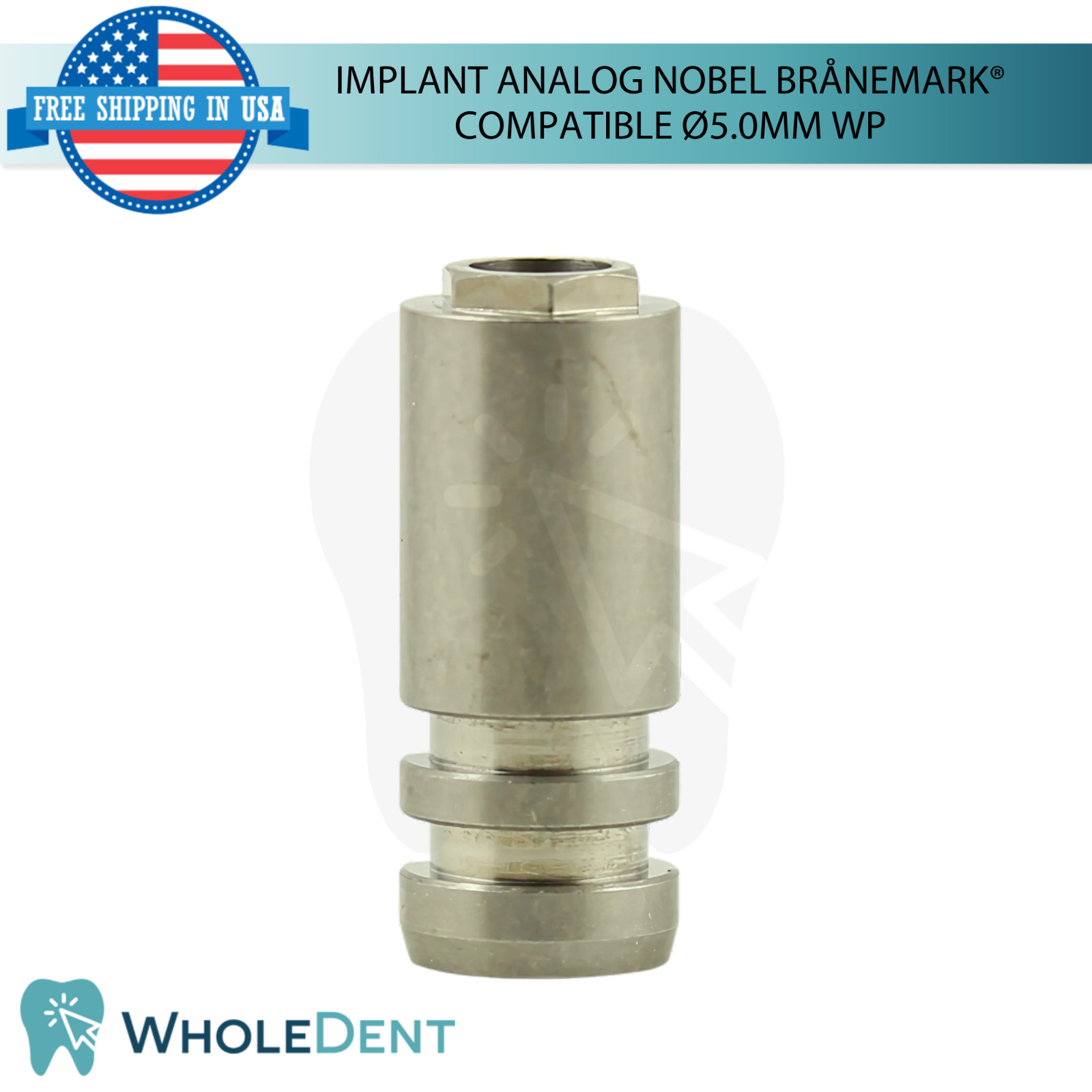 10 Dental Fixture Analog WP Nobel Brånemark® Compatible Ø5.0mm External Hex